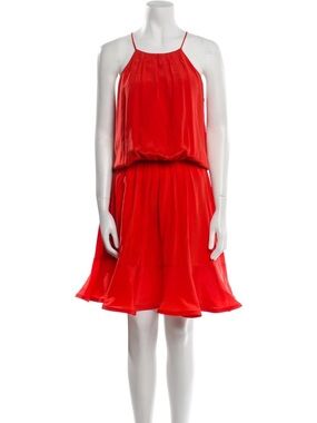 ALEXIS MONIC SHORT DRESS IN RED ORANGE, size medium